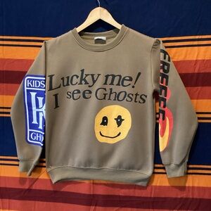 Lucky me I see ghosts camp flog naw Nov 11 crew sweatshirt Kanye West kid cudi